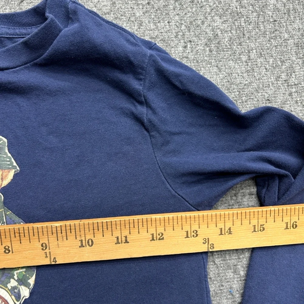 Polo Ralph‎ Lauren Bear Short Sleeve Shirt Boys 6 Blue Kids Youth